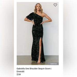 Baltic Born Emerald green Sequin Gown